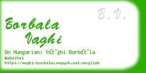 borbala vaghi business card